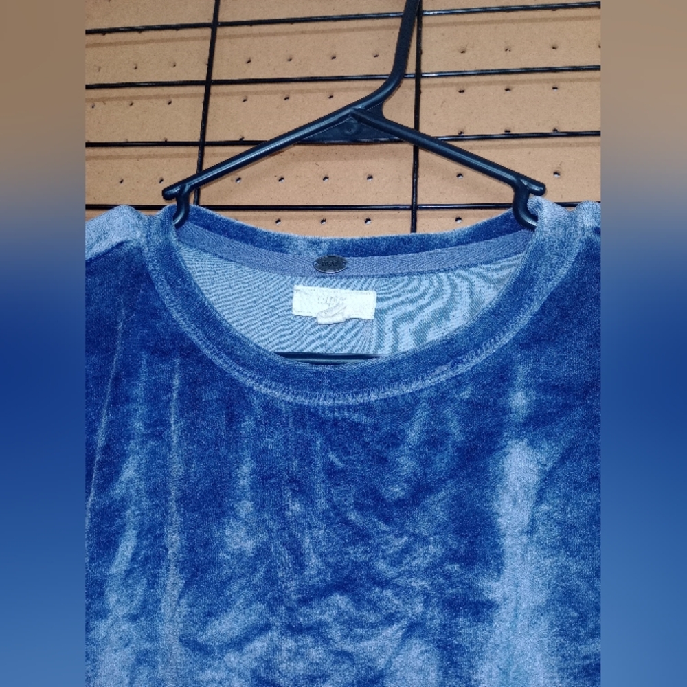Blue Velour Sweatshirt - Picture 2 of 4